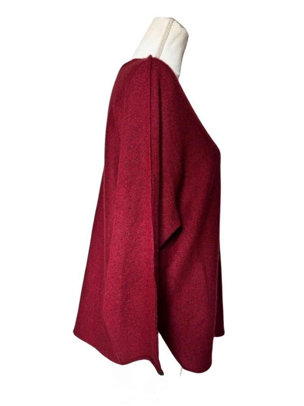 Zadig & Voltaire Burgundy Crewneck Women's Cashmere Sweater - Large - Picture 4 of 9